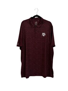 Antigua Men’s Maroon Striped Texas A&M Short Sleeve Polo Sz 2XL GUC